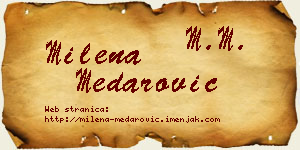 Milena Medarović vizit kartica